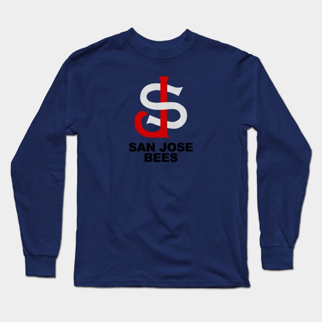 Defunct San Jose Bees Baseball Long Sleeve T-Shirt by LocalZonly